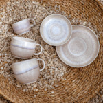 Perlemor Sand - Sous-tasse à expresso, beige, en porcelaine haut de gamme