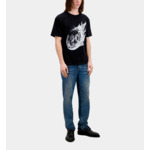 T-Shirt Manches Courtes Avec Print Roue Et Flammes Homme