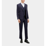 Veste De Costume Bleu Marine En Laine Homme