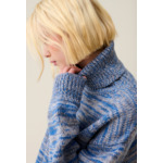 Robe courte laine col roulé