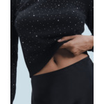Pull Col Rond Strass Allover Léger