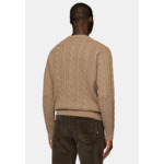 Pull Taupe À Col Rond En Laine