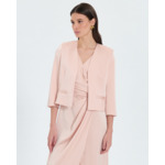 Veste courte satinée nude