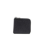 Portefeuille zippé en cuir monogram