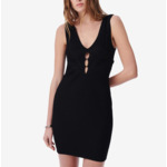 Robe Courte Col V À Découpes Nauria