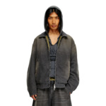 Veste réversible en denim et nylon