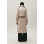 Trench long coton beige