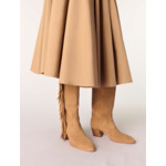 Bottes western en suède à franges