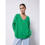 Pull poncho cachemire col V Faustine PRAIRIE