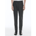 Pantalon élastiqué en flanelle de laine