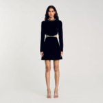 Robe courte en velours