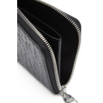 Portefeuille zippé en cuir monogram