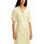 Robe-chemise midi fleurs