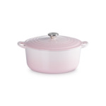 Cocotte ronde 28cm en fonte émaillée shell pink