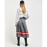 Check Print Pleated Skirt