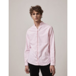 Chemise carl col droit ouvert en oxford gratté uni rose