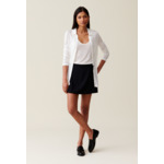 Jupe-short portefeuille boutonnée