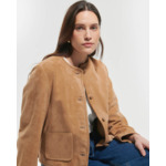 Veste Verveine Beige en cuir