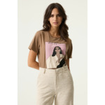 Women T-shirt Brown