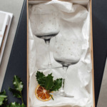 Winter Glow - Ensemble de deux verres à vin, transparents, en cristallin