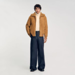 Blouson en peau retournée