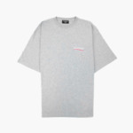 Balenciaga T-Shirt Political Campaign Logo Brodé Gris