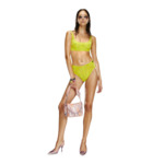 Soutien-gorge bustier en résille floquée