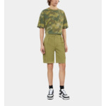 Short Cargo Kaki En Coton Et Lin Homme