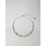 Collier chocker argenté à strass