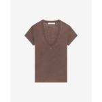 T-Shirt En Lin Col V Rodeo