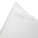 Kenzo - Taie d'oreiller en satin gris, Kz Iconic