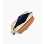Petit sac bandoulière Maurice en toile coton et cuir lisse semi-végétal
