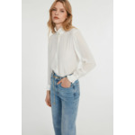 Chemise blanche col montant ondulé