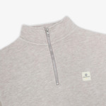 Sweat Sylvain col zippé beige chiné