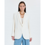 Veste de costume en crêpe écrue