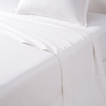 Desforges - Drap plat en percale de coton ecru, Alcove