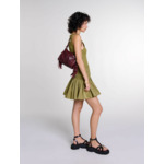 Mini-jupe courte en taffetas