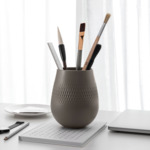 Manufacture Collier vase, 12 x 15 cm, Carré, taupe