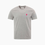 Ami Paris T-Shirt Ami de Coeur Rouge Gris
