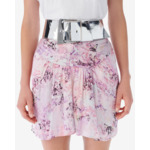 Ceinture Large En Cuir Argenté Ara Mirror