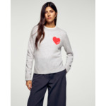 Pull Col Rond Cœur Broderie Future