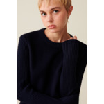 Robe courte maille dos côtelé