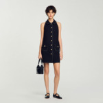 Robe courte à col claudine