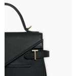 Sac à main double rabat moyen modèle Emilie en cuir signature T