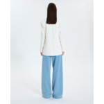 Veste de costume en crêpe écrue