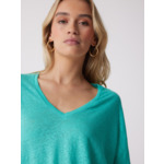 T-shirt lin Emilie GREEN_FLASH