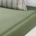 BOSS Home - Drap housse en satin de coton vert, Manifesto