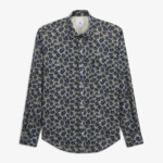 Chemise imprimée gris foncé