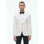 Veste de smoking en laine, mohair et soie