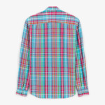 Chemise confort à carreaux vert mint